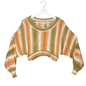 Urban Outfitters Sweater Womens Size XS Stella Slouchy Cropped Ombre Lagenlook